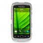 Hard Plastic Bling Rhinestone Design Case for Blackberry Torch 9850/9860 - Black Daisy