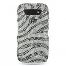 Hard Plastic Bling Rhinestone Design Case for Blackberry Torch 9850/9860 - Multi Colors Zebra