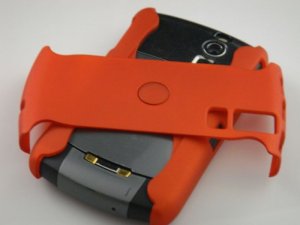 Hard Plastic Rubber Feel Armor Case for Blackberry Curve 8330 - Orange