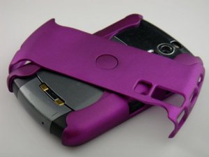 Hard Plastic Rubber Feel Armor Case for Blackberry Curve 8330 - Purple