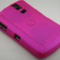 Hard Plastic Rubber Feel Armor Case for Blackberry Curve 8330 - Hot Pink