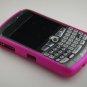 Hard Plastic Rubber Feel Armor Case for Blackberry Curve 8330 - Hot Pink