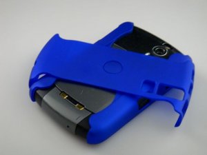Hard Plastic Rubber Feel Armor Case for Blackberry Curve 8330 - Blue