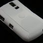 Hard Plastic Rubber Feel Armor Case for Blackberry Curve 8330 - White
