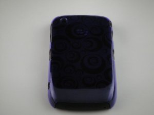 Hard Plastic Crescent Design Back Cover Case for Blackberry Curve 8520 - Purple