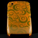 Hard Plastic Crescent Design Back Cover Case for Blackberry Curve 8520 - Orange