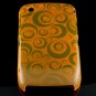 Hard Plastic Crescent Design Back Cover Case for Blackberry Curve 8520 - Orange