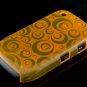 Hard Plastic Crescent Design Back Cover Case for Blackberry Curve 8520 - Orange