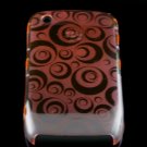 Hard Plastic Crescent Design Back Cover Case for Blackberry Curve 8520 - Hot Pink