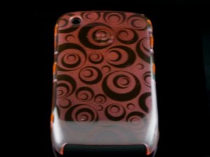Hard Plastic Crescent Design Back Cover Case for Blackberry Curve 8520 - Hot Pink