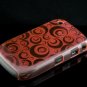 Hard Plastic Crescent Design Back Cover Case for Blackberry Curve 8520 - Hot Pink