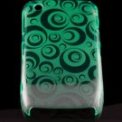 Hard Plastic Crescent Design Back Cover Case for Blackberry Curve 8520 - Green