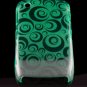 Hard Plastic Crescent Design Back Cover Case for Blackberry Curve 8520 - Green