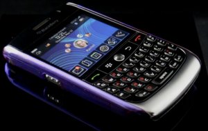 Hard Plastic Crescent Design Back Cover Case for Blackberry Curve 8900 - Purple