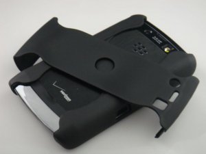 Hard Plastic Rubber Feel Armor Case for Blackberry Storm 2 9520/9550 - Black