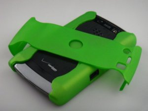 Hard Plastic Rubber Feel Armor Case for Blackberry Storm 2 9520/9550 - Green