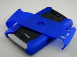 Hard Plastic Rubber Feel Armor Case for Blackberry Storm 2 9520/9550 - Blue