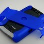 Hard Plastic Rubber Feel Armor Case for Blackberry Storm 2 9520/9550 - Blue