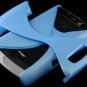 Hard Plastic Rubber Feel Twisted Case for Blackberry Storm 2 9520/9550 - Sky Blue
