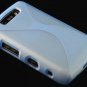 Hard Plastic Rubber Feel Twisted Case for Blackberry Storm 2 9520/9550 - Sky Blue
