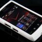 Hard Plastic Rubber Feel Twisted Case for Blackberry Storm 2 9520/9550 - White