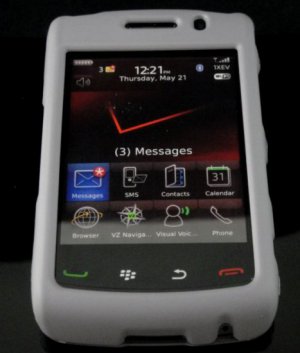 Hard Plastic Rubber Feel Case for Blackberry Storm 2 9520/9550 - Gray