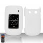 Hard Plastic Rubber Feel Design Case for Blackberry Style 9670 - White