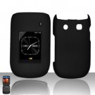 Hard Plastic Rubber Feel Design Case for Blackberry Style 9670 - Black