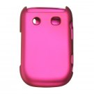 Hard Plastic Rubber Feel Design Case for Blackberry Style 9670 - Hot Pink