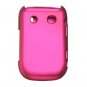 Hard Plastic Rubber Feel Design Case for Blackberry Style 9670 - Hot Pink