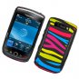 Hard Plastic Rubber Feel Hybrid Design Case for Blackberry Torch 9800 - Abstract Zebra
