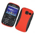 Hard Plastic Hybrid Case for Samsung Freeform III R380 - Red and Black