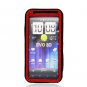 Hard Plastic Hybrid Case for HTC Evo 3D - Black and Red