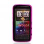 Hard Plastic Hybrid Case for HTC Evo 3D - Hot Pink and Black