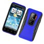 Hard Plastic +TPU Hybrid Case for HTC Evo 3D - Blue and Black
