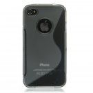 Crystal Gel Skin Case Mixed Style for Apple iPhone 4/4S - Smoke
