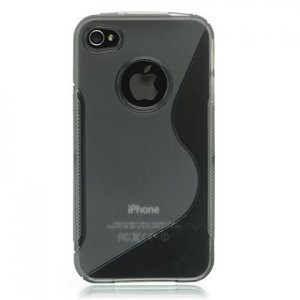 Crystal Gel Skin Case Mixed Style for Apple iPhone 4/4S - Smoke
