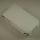 Vertical Leather Flip Cover Case With Rotating Belt Clip for Apple iPhone 4/4S - White