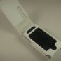 Vertical Leather Flip Cover Case With Rotating Belt Clip for Apple iPhone 4/4S - White