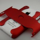 Hard Plastic Rubber Feel Armor Case for Apple iPhone 3G/3GS - Red