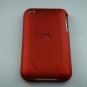 Hard Plastic Rubber Feel Armor Case for Apple iPhone 3G/3GS - Red
