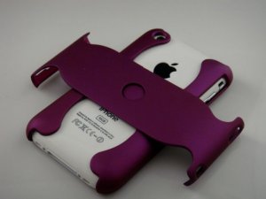 Hard Plastic Rubber Feel Armor Case for Apple iPhone 3G/3GS - Purple
