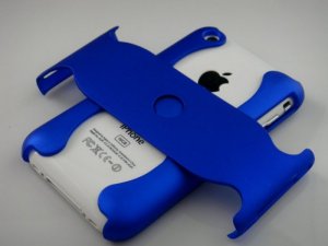 Hard Plastic Rubber Feel Armor Case for Apple iPhone 3G/3GS - Blue
