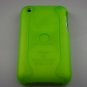 Hard Plastic Rubber Feel Armor Case for Apple iPhone 3G/3GS - Neon Green