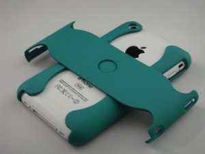 Hard Plastic Rubber Feel Armor Case for Apple iPhone 3G/3GS - Turquoise
