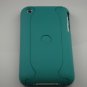 Hard Plastic Rubber Feel Armor Case for Apple iPhone 3G/3GS - Turquoise