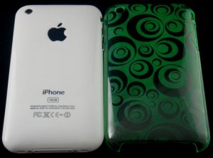 Hard Plastic Crescent Design Back Case for Apple iPhone 3G/3GS - Green
