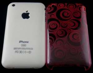 Hard Plastic Crescent Design Back Case for Apple iPhone 3G/3GS - Hot Pink
