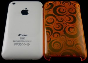 Hard Plastic Crescent Design Back Case for Apple iPhone 3G/3GS - Orange