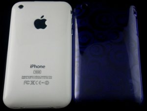 Hard Plastic Crescent Design Back Case for Apple iPhone 3G/3GS - Purple